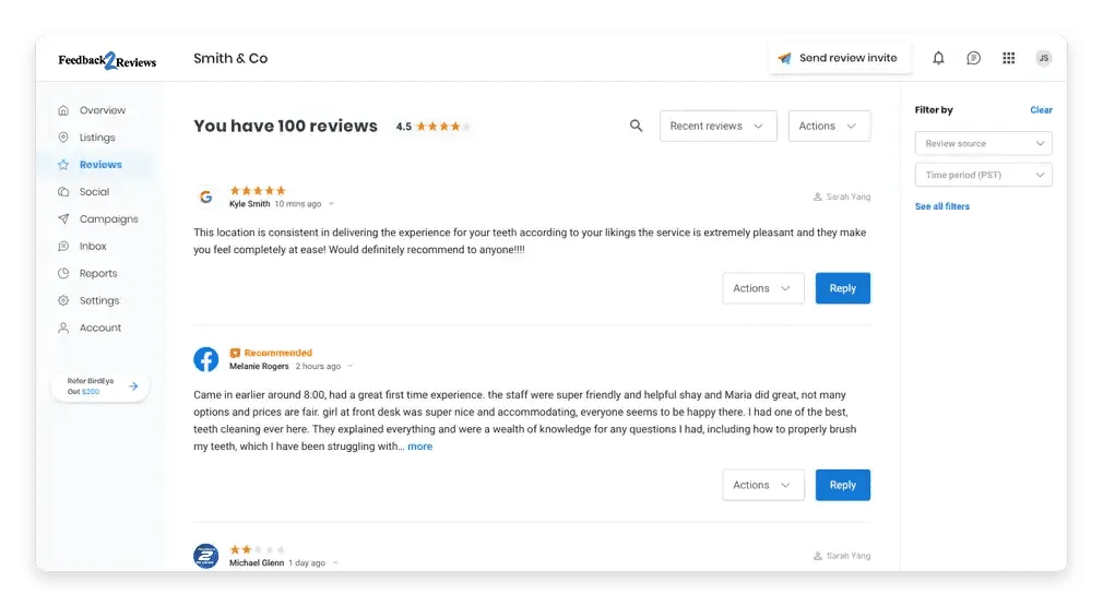 Reviews: Reviews collected while you work